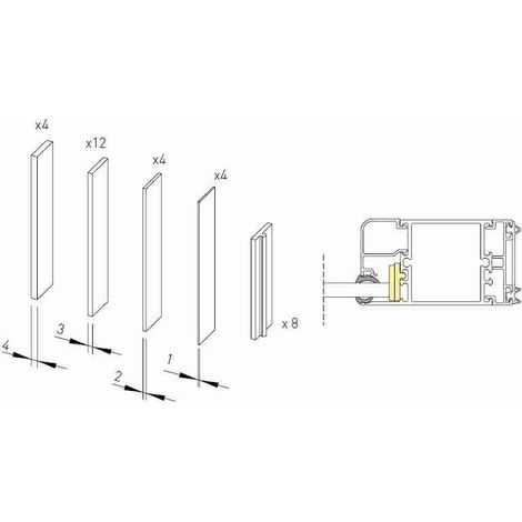 KSV48 Glasabstandhalter-Kit DITEC ENTREMATIC KSV48