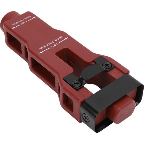 Outil à Mortaise pour Loquet de Porte, Kit d'installation de Loquet de Porte en Plastique et en Fer pour Portes de 1 3 8 Pouces et 1 3 4 Pouces, Guidée, Profondeurs Prédéfinies, Portable (1/5)