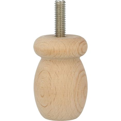 Möbelfuß M8 Gewindestift Sofafuß Couchstütze Schrankfuß Holzfuß 55mm Höhe