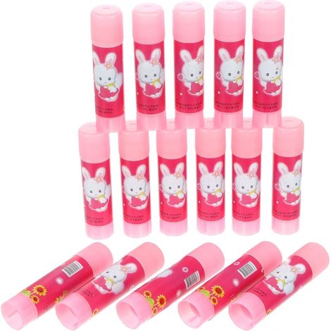 16 Bâtons de Colle Solides Pva 9g pour Fournitures Scolaires, Matériau Sûr et Léger, Facile à Transporter, pour École et Maison, Pack de 16 Pièces (1/5)