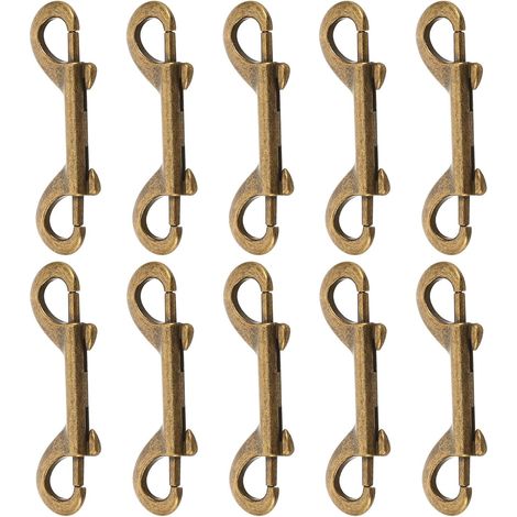 10 Pièces Mousqueton à Double Extrémité 3, 5 Pouces Clip de Remplacement pour Laisse, Usage Quotidien et Sorties Extérieures, Finition sans Bavure, Compatibilité (1/5)