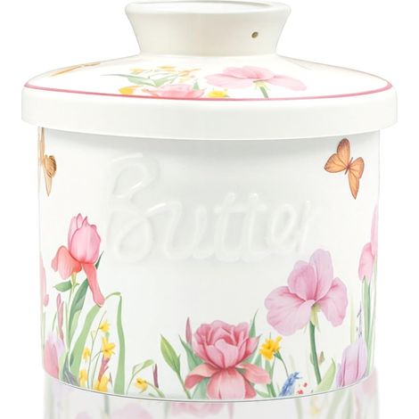 Ceramic butter dome, French butter dish, water-cooled for fresh and spreadable butter, with water level line, dishwasher safe (1/5)
