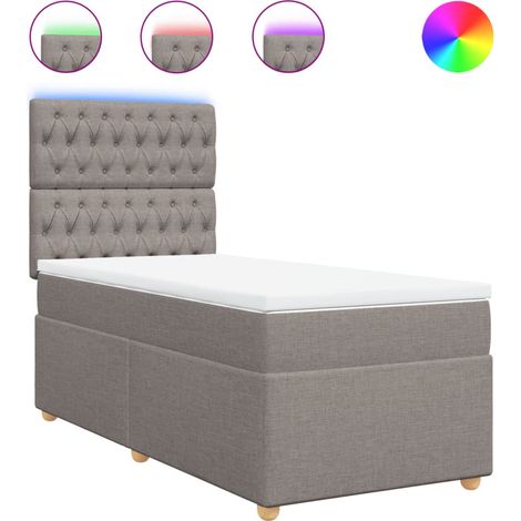 Maison Exclusive - Giroletto a Molle con Materasso Tortora 90x200 cm inTessuto