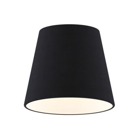 Paralume NIZZA 18/15 Polycotton nero /PVC bianco max. 28W