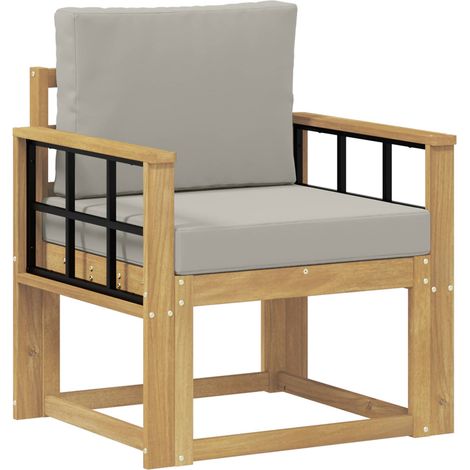 2 Stück Outdoor-Sofagarnitur Polyester Weiß und Hellgrau vidaXL