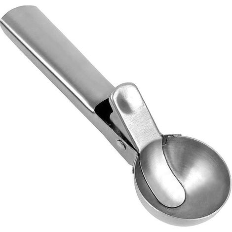 Cuillère À Glace - Acier Inoxydable - Pour Boules De Fruits Et Sorbet - 18 X 9,5 Cm - 1 Pièce (1/5)