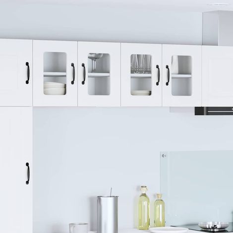 Küchenschrank mit Tür 2 pcs Weiß 60 x 31 x 40 cm Holzwerkstoff