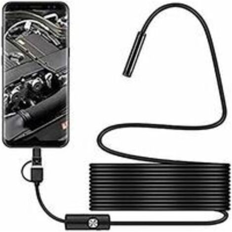 USB-Schlangeninspektionskamera, 2,0 MP IP67 wasserdichtes USB-C-Endoskop, Typ-C-Kamera mit 6 einstellbaren LED-Leuchten für Android und PC (1/5)