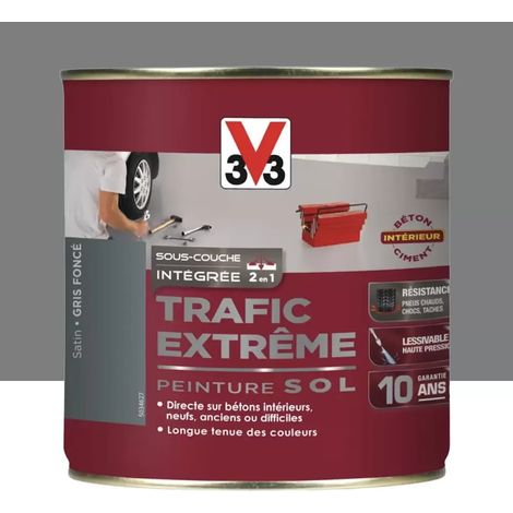 Peinture Sol Résine V33 Trafic Extrême Gris foncé 0,5 L (1/2)