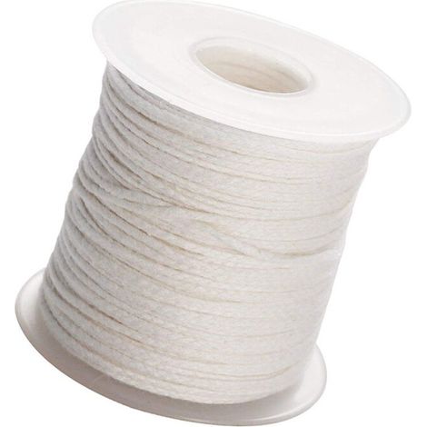 Candle Wick 1 Roll 61m Cotton Replacement Lamp Wick Lantern Burners Oil Lamps for Handmade Candle Making (1/5)