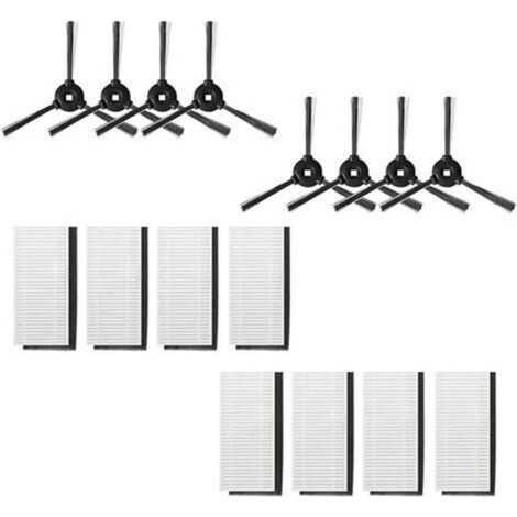 Kit d'accessoires pour aspirateur robot Lefant 8 brosses latérales et 8 filtres HEPA M200/M201/M520M/M501-A/M571/T700 (1/5)