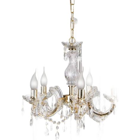 Lampadario a sospensione Candellux Maria 35-94646 oro (1/3)