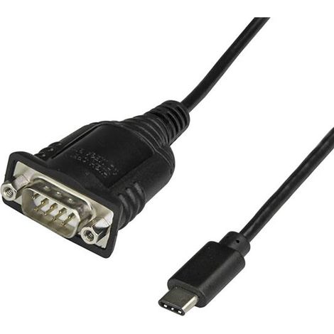 StarTech.com Câble Adaptateur USB-C vers Série de 40 cm - Convertisseur USB Type C vers RS232 (DB9) - Câble Série USB-C pour PLCs/APIs, Scanners, Imprimantes - M/M - Windows/Mac/Linux