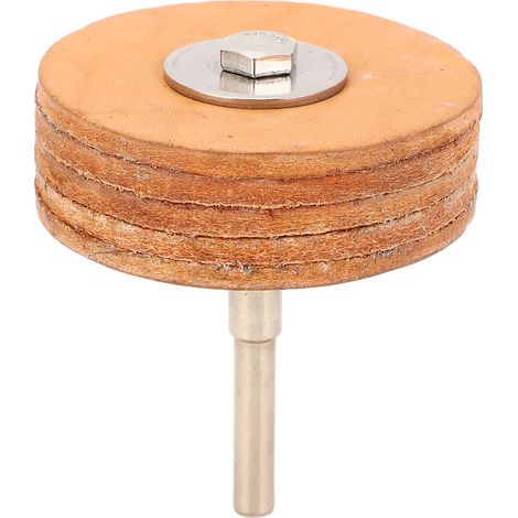 Ortviai Roue de polissage en cuir de vache multi-couche 60 mm pour bijoux et pierres précieuses (1/5)
