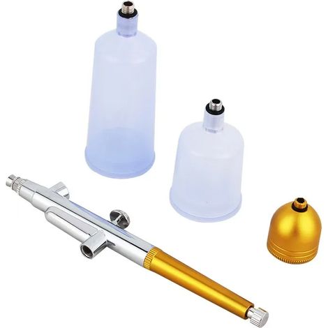 (Or) Aérographe portable à simple action avec une buse de 0,3 mm pour une pulvérisation continue un outil de beauté à jet d'encre. (1/5)