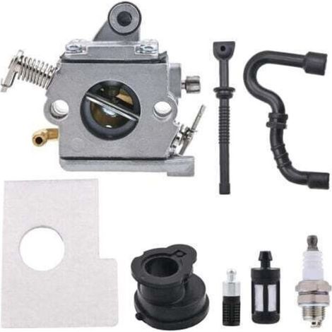 Carburateur MS170 pour Stihl MS170 MS180 Tronçonneuse avec Filtre à Air, Bouchon de Réservoir, Filtre à Essence, Bougie d'Allumage, Remplace C1Q-S57 C1Q-S57A C1Q-S57B 1130 120 0603 (1/5)