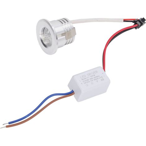 Mini foco empotrable COB con disipación de calor estable, 3W, cuerpo plateado, AC85-265V, luz natural de 4000K.