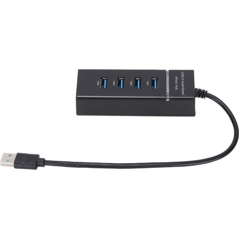 Hub USB 3.0 4 ports ultraplat, transmission de données 5 Gbit/s rapide, stable et compact pour ordinateur (1/5)
