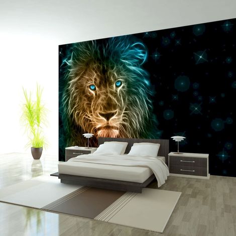 Papier peint adhésif Lion abstrait... - 392 x 280 cm (1/4)