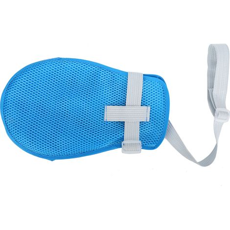 Gant de sécurité avec doigts immobilisés et renforts de contrôle, bleu (1/5)