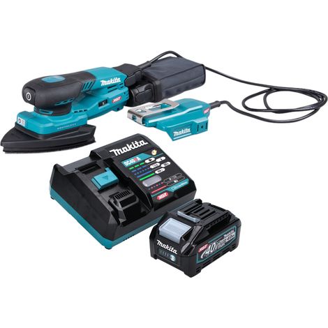 Makita BO 006 CGM101 Ponceuse delta sans fil 40 V max. 100 x 150 mm 3,0 mm course Brushless + 1x batterie 4,0 Ah + chargeur (1/5)