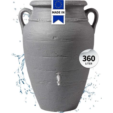 GARANTIA Regentonne ANTIK Amphore 360 Liter dark granite