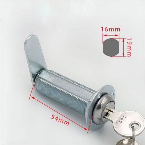 54mm Serrure à came extra longue avec La clé, serrure résistante aux intempéries (1/4)