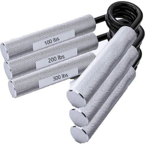 Gewichthebergriffe aus Metall, Set mit 3 Widerstandsstufen (45 kg, 90 kg, 135 kg) zum Krafttraining der Hände (1/5)