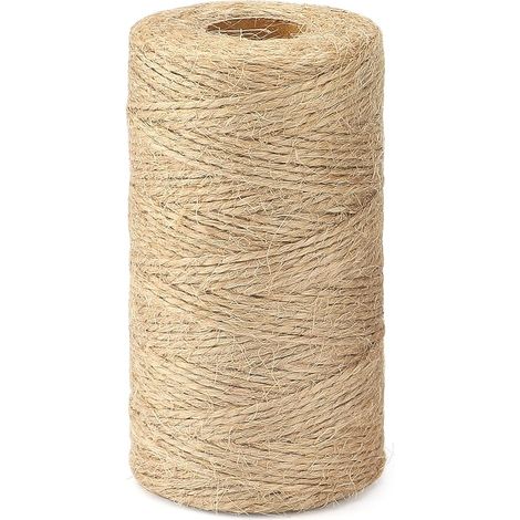 1 - Ficelle De Jute - Corde Naturelle - Pour Jardinage Et Bricolage - Emballage Cadeaux Et Décoration - Couleur Naturelle - 100m x 1,5mm