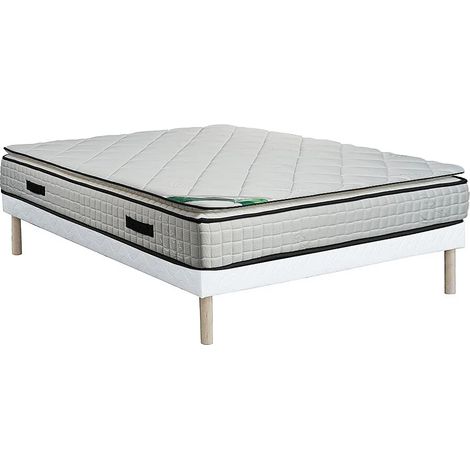 Set 140 x 190 cm Rete a doghe con giroletto + Materasso schiuma e rivestimento bambù - ADANA di NATUREA (1/5)
