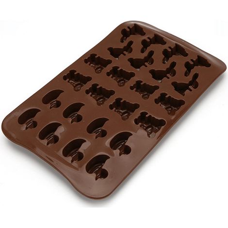 5-teiliges Set mit 24 hitzebeständigen Silikonformen für Schokoladenpudding (1/5)