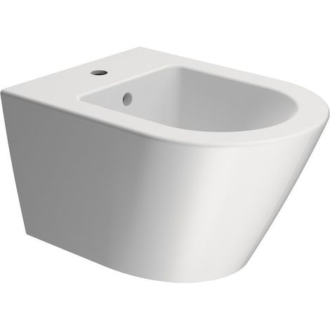 Bidet suspendu KUBE X 36x50cm, blanc mat (1/2)