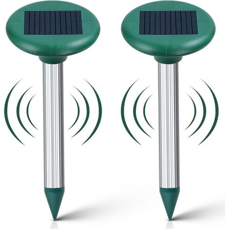 2pcs Solar Mole Repellent, Ultrasonic Solar Mole Repellent, IP65 Waterproof Solar Mole Repellent, Ultrasonic Snake Repellent, Solar Mole Repellent (1/5)