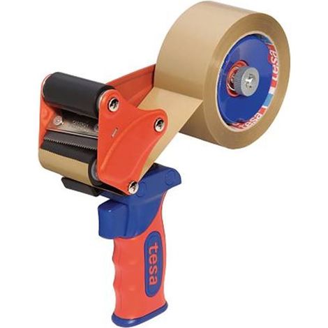 Tesa Tesapack dispensador de cinta adhesiva azul y rojo (1/3)