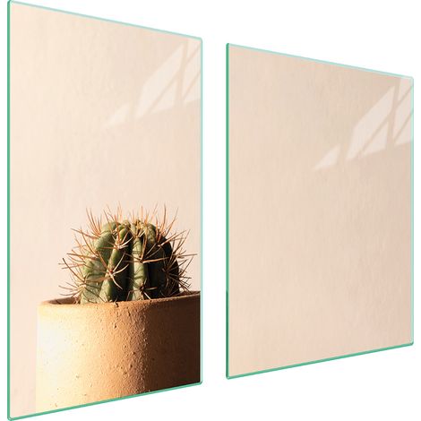 Assiette en verre et planche à découper cactus 100x52 (1/5)