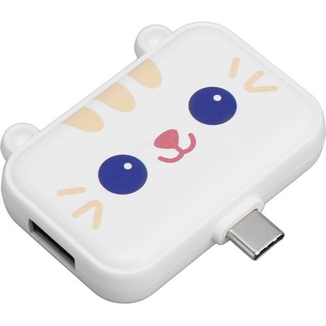 Station d'accueil USB-C 3 en 1 multifonction, charge rapide et transfert de données pour PC Windows et téléphones Android, couleur blanc. (1/5)