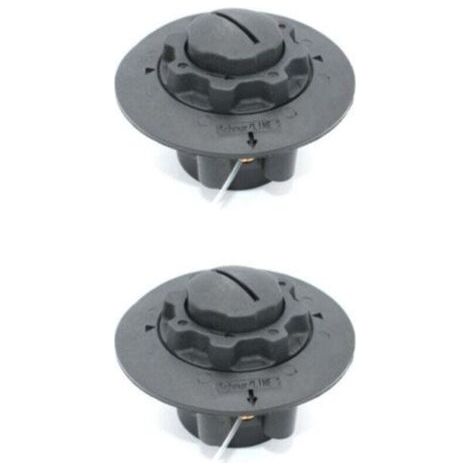 Têtes de coupe (lot de 2) pour Stihl FSE 60, FSE71, FSE81, FS38, FS40, FS45, FS46, FS50, Viking TE600, TE700, TE1000, AutoCut 5-2 et AutoCut C5-2. Numéros de pièces : 4006 710 2103 et 4006 710 2106. (1/4)