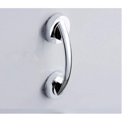 Maniglia a ventosa, ausilio per l'apertura di porte e armadi. Facile installazione. Portata massima: 15 kg. Colore argento. (1/5)