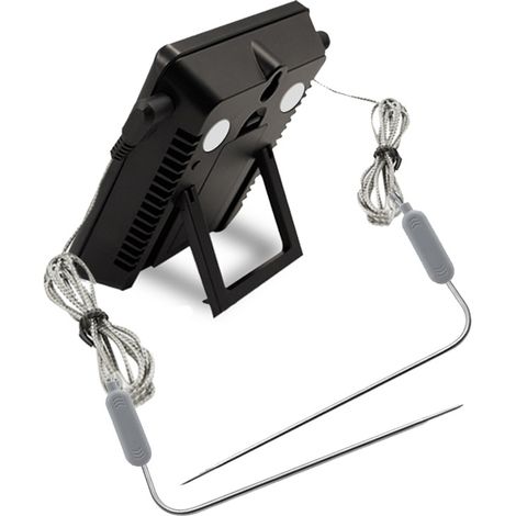 Thermomètre, thermomètre numérique pour barbecue avec 2 sondes, thermomètre de cuisine, barbecue, fumoir, gril, thermomètre avec affichage LCD (1/2)