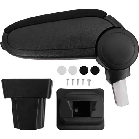 Reposabrazos para coche ABS negro 11,5x32x(30-50) cm (1/5)