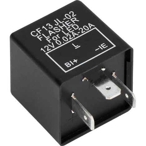 Relais Clignotant Electronique 3 Broches Pour LED Signalisation Am directionnel Contact NO 12V CC (1/5)