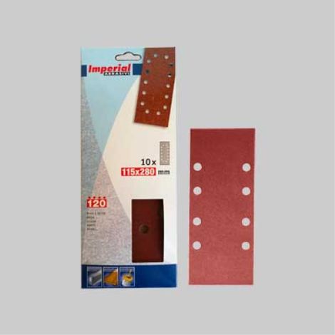 Foglio abrasivo 115x280 mm grana 80 - 10 pezzi IMPERIAL ABRASIVI (1/2)