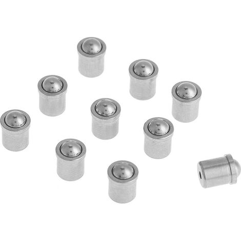 10 Stück Kugelfeder-Druckbolzen aus Edelstahl 304, 5 mm x 6 mm Körper