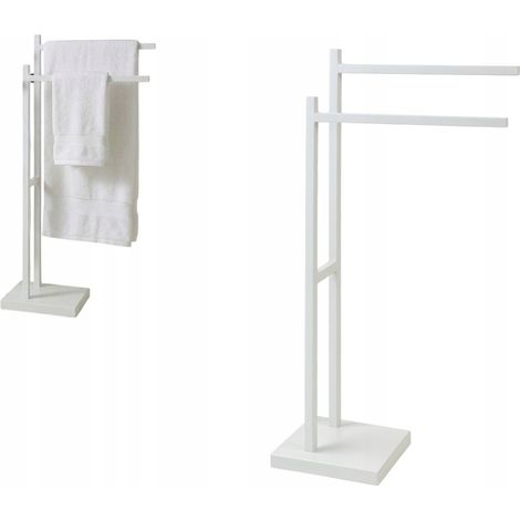 Bernay M Portasciugamani da terra in metallo bianco, formato loft, 40,5x18x83 cm (1/5)