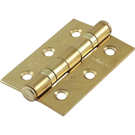 TIMCO Ball Bearing Hinges Grade 7 Steel Electro Brass - 76 x 51 x 2.2
