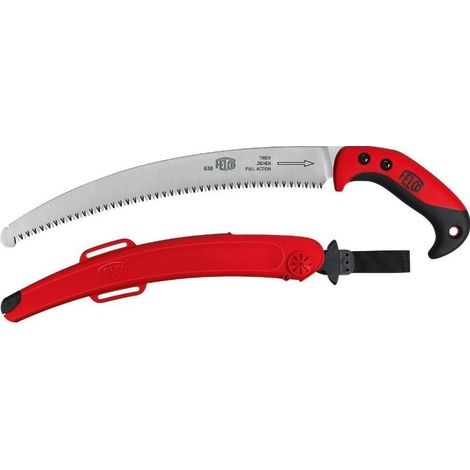 FELCO 630 Sega de rami (sega curva con taglio de trascinatore, lama de 33 cm, taglio ø 120 mm, lunghezza 495 mm, sega per potatura de incl. custodia) (1/7)