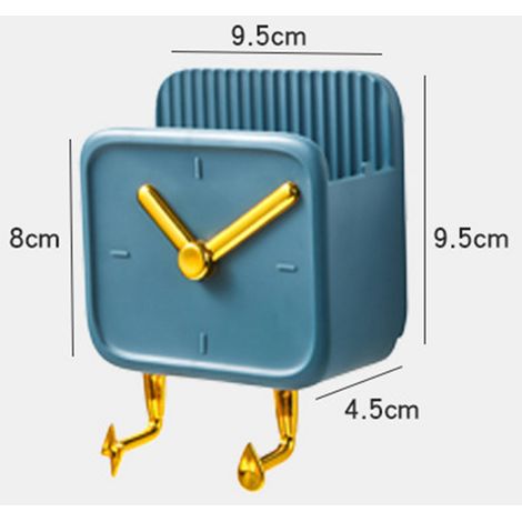 Porte-stylo mural bleu, boîte de rangement créative pour fournitures scolaires, support de téléphone pour lit étudiant, casier mural de bureau. (1/5)