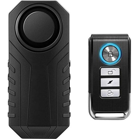 Alarme sans fil IPX5 détecteur vibrations – Portée 200 m – Moto, portail – Batterie longue durée (1/4)