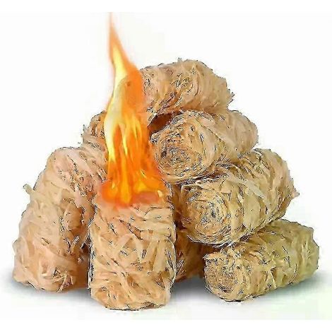 30 bâtonnets d'allume-feu en cire naturelle Idéaux pour allumer le charbon de bois dans une cheminée un barbecue un poêle un conduit et un four bgj (1/5)