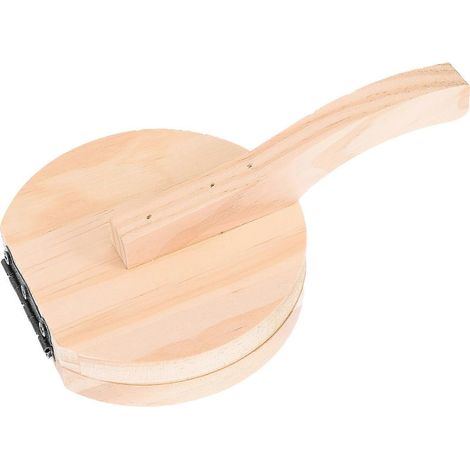 Plaque à presser la pâte à raviolis en bois avec long manche - Dispositif de pressage de pâte à gâteaux facilitant le travail (1/5)